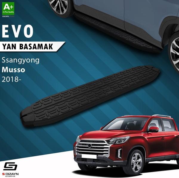 S-Dizayn Ssangyong Musso Evo Siyah Yan Basamak 203 Cm 2018 Üzeri - Image 1