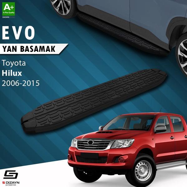 S-Dizayn Toyota Hilux 7 Evo Siyah Yan Basamak 203 Cm 2006-2015 - Image 1