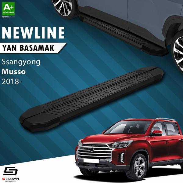 S-Dizayn Ssangyong Musso NewLine Siyah Yan Basamak 203 Cm 2018 Üzeri - Image 1