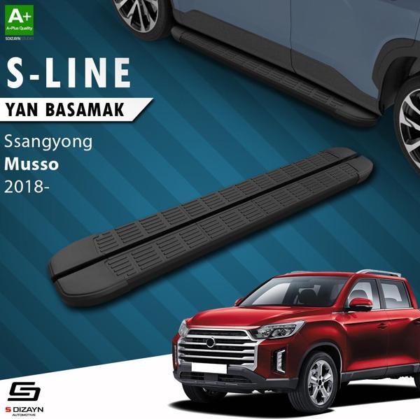 S-Dizayn Ssangyong Musso S-Line Siyah Yan Basamak 203 Cm 2018 Üzeri - Image 1