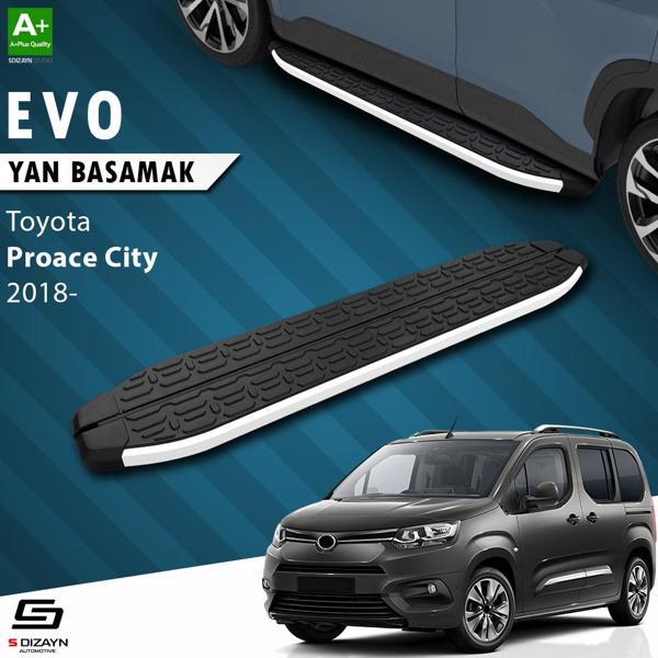 S-Dizayn Toyota Proace City Kısa Şase Evo Aluminyum Yan Basamak 203 Cm 2018 Üzeri - Image 1