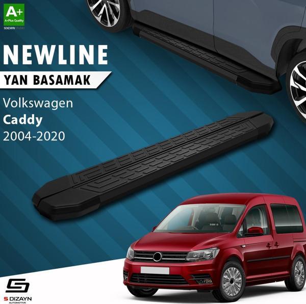 S-Dizayn VW Caddy 3 Uzun Şase NewLine Siyah Yan Basamak 223 Cm 2004-2020 - Image 1