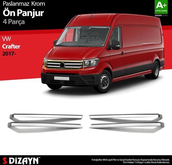 S-Dizayn VW Crafter Krom Ön Panjur 4 Prç 2017 Üzeri - Image 1