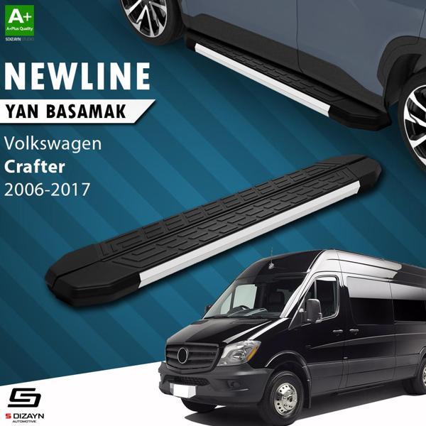 S-Dizayn VW Crafter Van Uzun Şase NewLine Aluminyum Yan Basamak 333 Cm 2006-2017 - Image 1