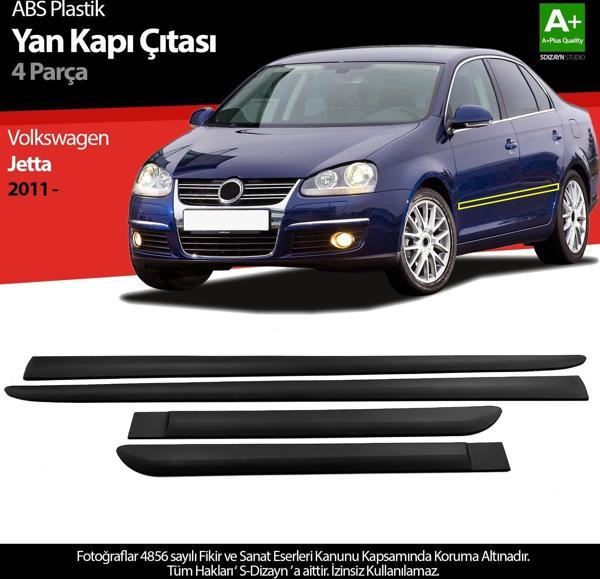S-Dizayn VW Jetta ABS Plastik Yan Kapı Koruma Çıtası 2011 Üzeri A+ Kalite - Image 1