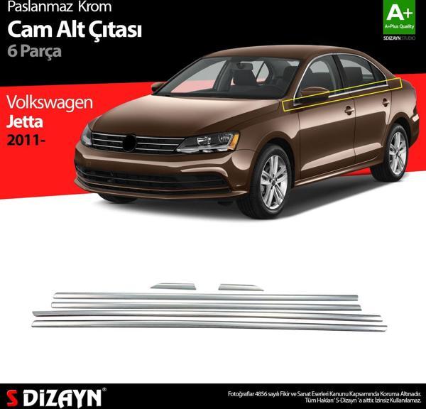 S-Dizayn VW Jetta Krom Cam Çıta 6 Prç 2011 Üzeri - Image 1