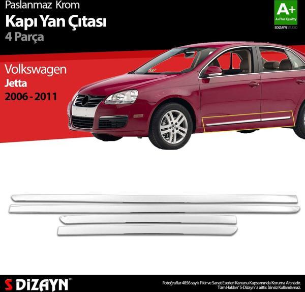 S-Dizayn VW Jetta Krom Kapı Yan Çıtası 2006-2011 - Image 1