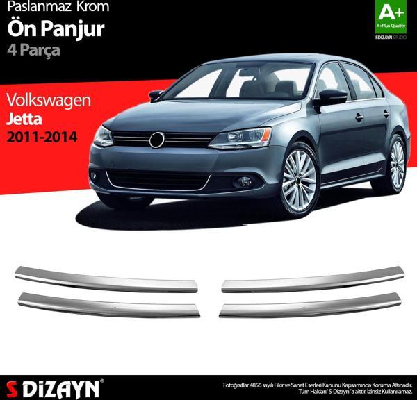 S-Dizayn VW Jetta Krom Ön Panjur 4 Prç. 2011-2014 - Image 1