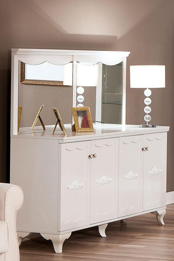 Modalife Bianco Aynalı 4 Kapaklı Konsol - Aytaşı - Image 1