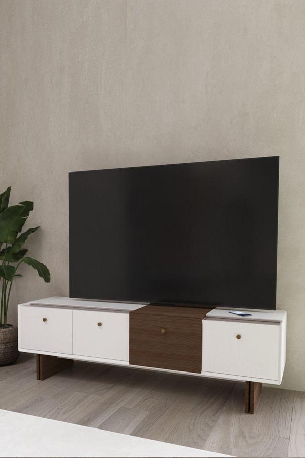 Modalife Linen Salon&Oturma Odası Tv Ünitesi - Vizon - Image 1