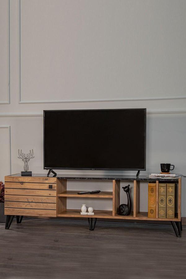 Modalife Pietra Sonata 160X39 Tv Sehpası - Ceviz - Image 1