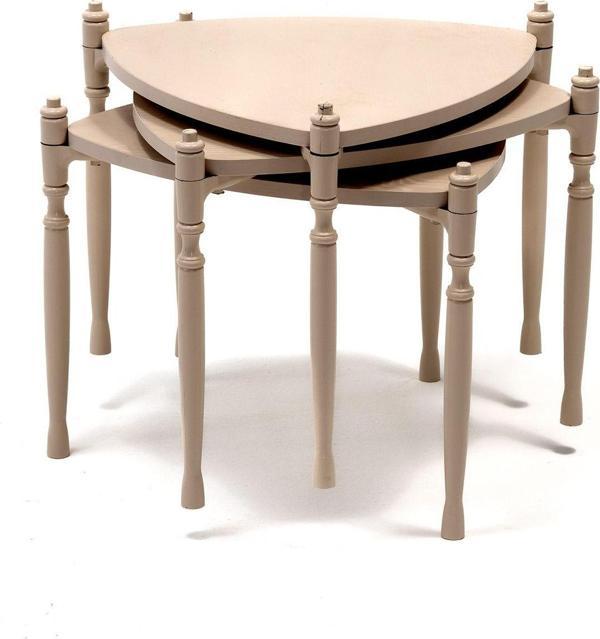 Modalife Puzzle Salon&Oturma Odası Üçgen Zigon Sehpa Takımı - Cappucino - Image 1
