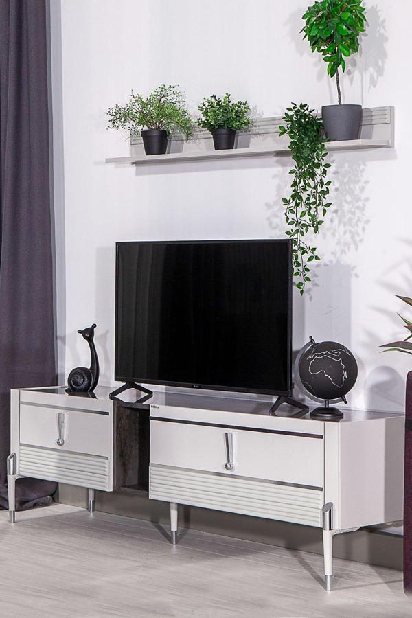 Modalife Romeo 180X45 Raflı Tv Ünitesi - Duman Gri - Image 1