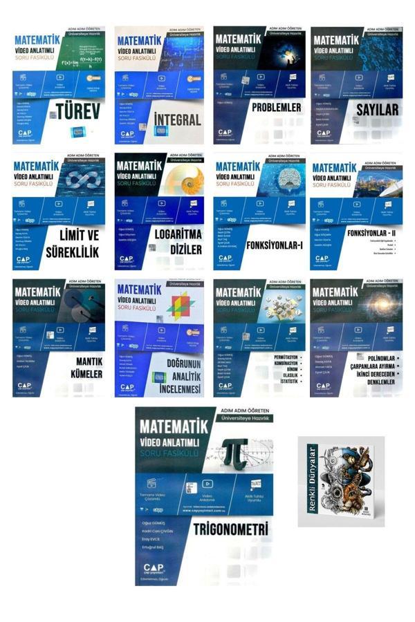 Çap Yayınları 2025 Tyt-ayt Matematik Soru Fasikülleri (13 FASİKÜL) (RENKLİ DÜNYALAR HEDİYELİ) - Çap Yayınları - Image 1
