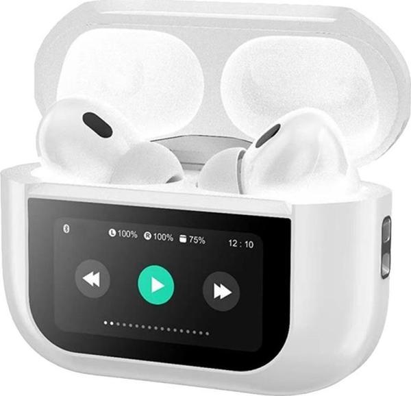 Logia Touch Screen LED Ekranlı Bluetooth Kulaklık Beyaz - Image 1
