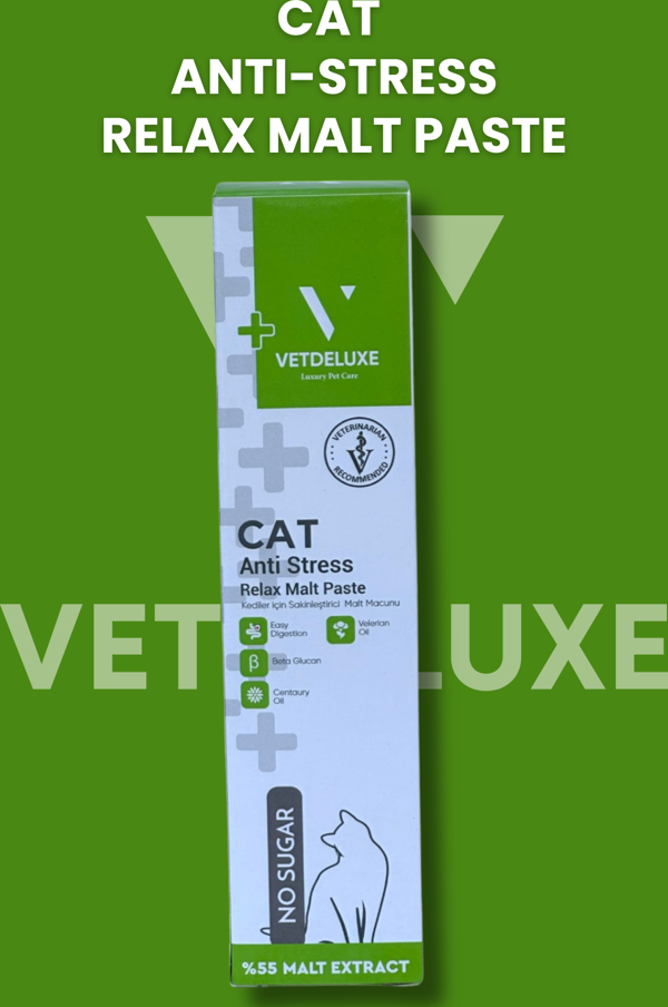 Vetdeluxe Anti Stress Relax Malte Paste Sakinleştirici Tüy Yumağı Önleyici Yetişkin Kedi Malt Macunu 100 Gr - Image 1