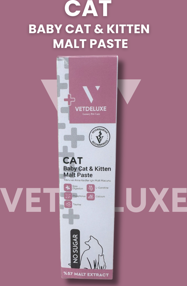 Vetdeluxe Babycat Kitten MaltePaste Tüy Yumağı Önleyici Yavru Hamile ve Emziren Kedi Malt Macunu 100 Gr - Image 1