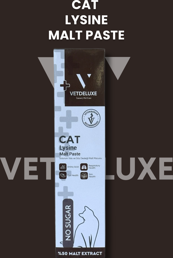 Vetdeluxe Lysine Malt Kedi ve Köpekler İçin Göz Sağlığı ve Solunum Yolu Destekleyici Malt Macunu 100 Gr - Image 1