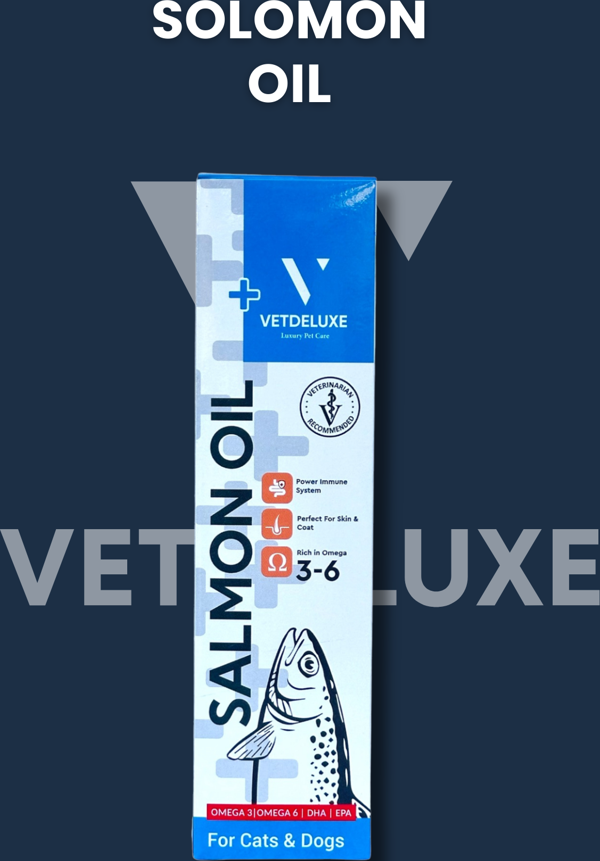 Vetdeluxe Salmon Oil Omega 3-6 İçeren Deri Tüy Sağlığını Destekleyen Somon Yağı 200 Ml - Image 1