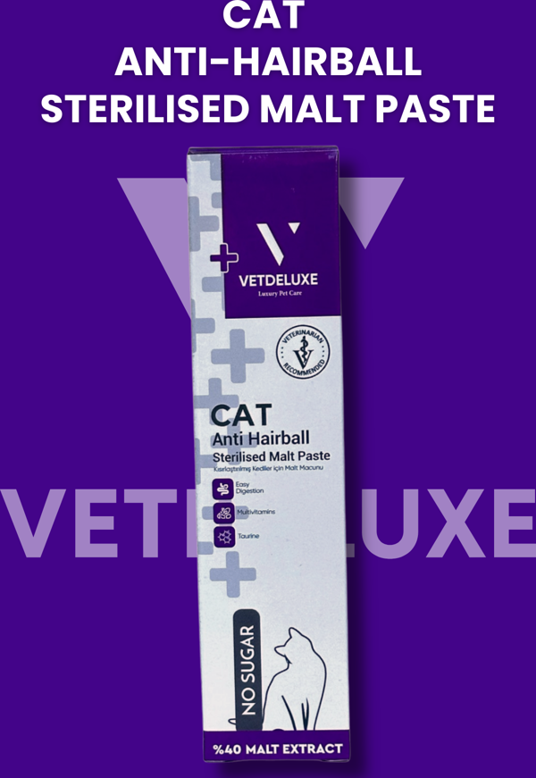 Vetdeluxe Sterilised Adult Cat Malte Paste Kısır Kediler İçin Tüy Yumağı Önleyici Kedi Malt Macunu 100 Gr - Image 1