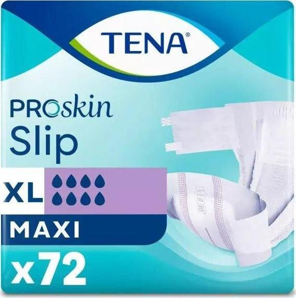 Tena Proskin Slip Maxi 8 damla Xlarge Belbantlı Hasta Bezi 72'li - Image 1