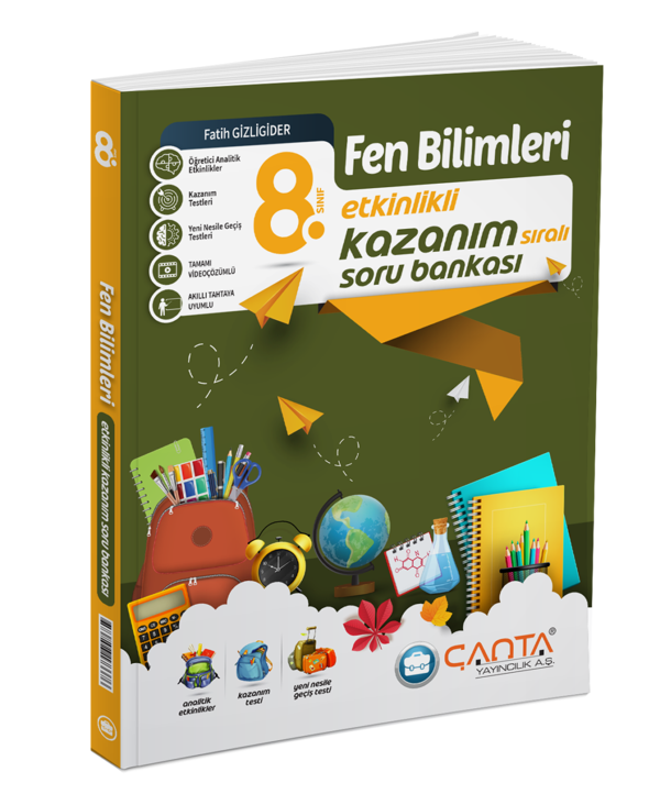 Çanta Yayınları 8.Sınıf – Fen Bilimleri Etkinlikli Kazanım Sıralı Soru Bankası - Çanta Yayınları - Image 1
