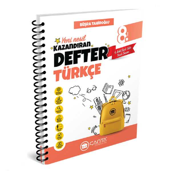 Çanta Yayınları 8.Sınıf Türkçe Okula Yardımcı Kazandıran Defter 2024 - Çanta Yayınları - Image 1