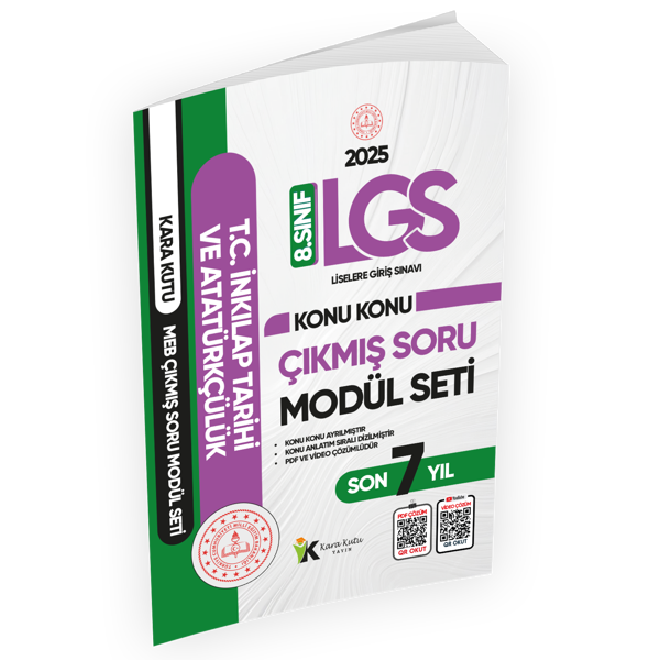 2025 LGS 8.Sınıf İNKILAP TARİHİ Karakutu MEB Çıkmış Soru Modülü Video/PDF Çözüm Konu Konu Son 7 Yıl - Karakutu Yayınları - Image 1