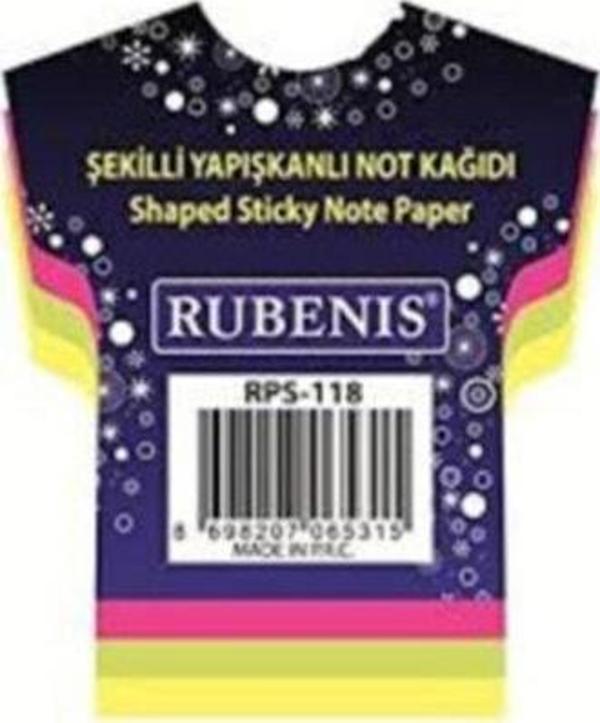 Rubenis Rps118 Not Kağıdı Tişört Desenli Fosforlu - Image 1