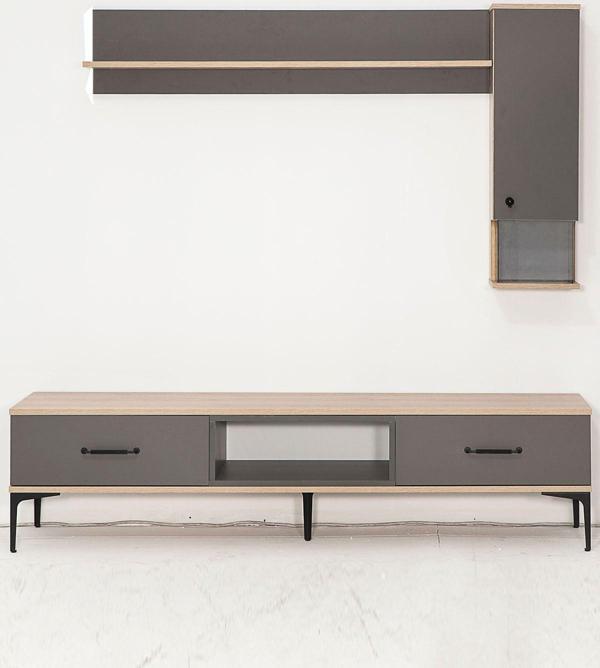 Modalife 180X40 Kapaklı+Raflı Tv Ünitesi - Palmira Bitter - Image 1