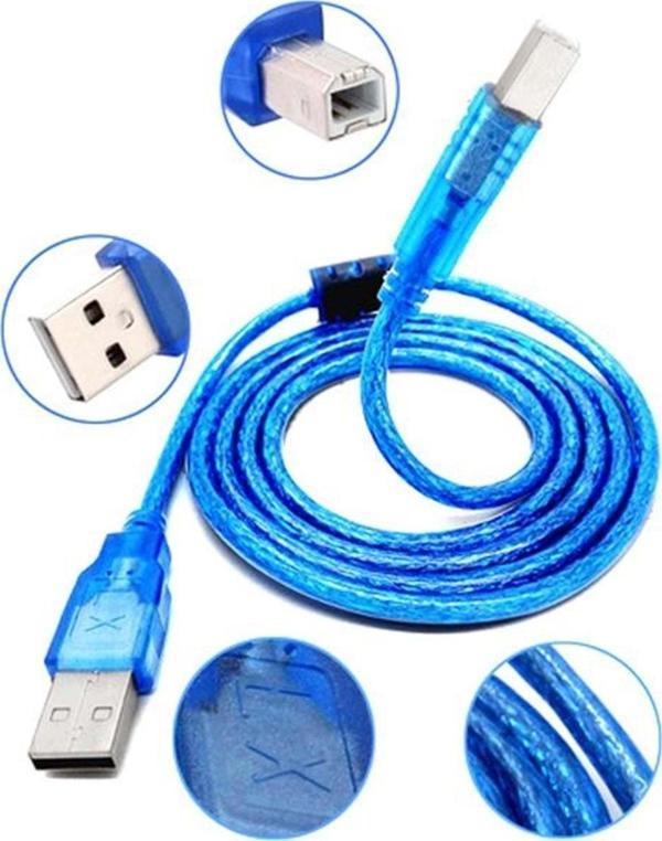 Yazıcı Kablosu 1.5m Ara Printer Usb Bağlantı Bağlama Kablo Network Lazer Hp Canon Brother Usb Yazıcı - Image 1
