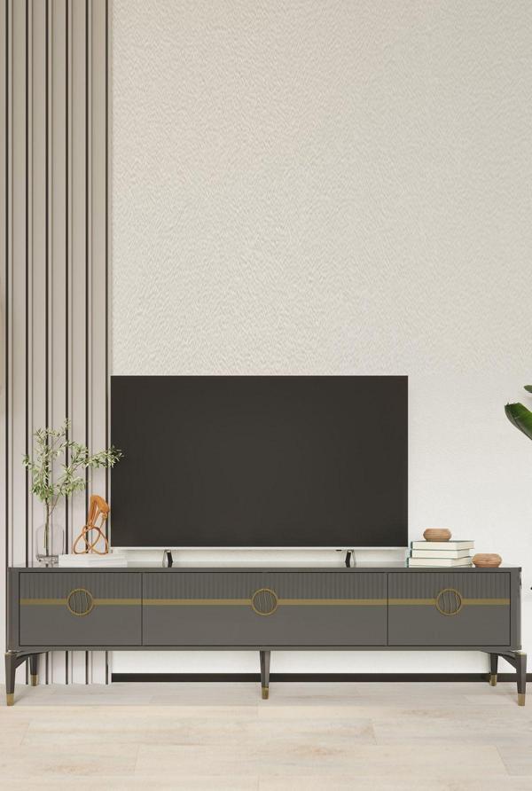 Modalife Bella 200X45 Kapaklı Tv Ünitesi - Antrasit - Image 1