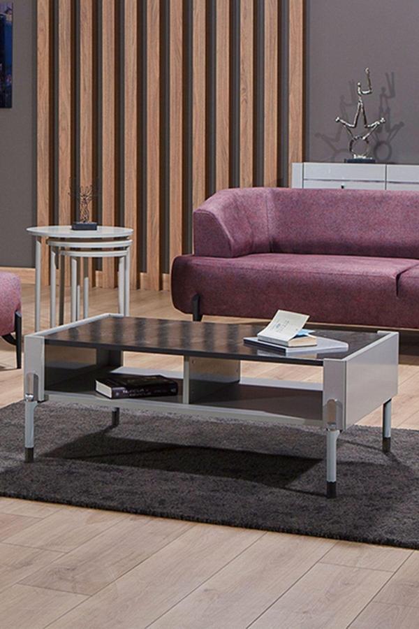 Modalife Romeo Orta Sehpa Salon Oturma Odası - Gri - Image 1