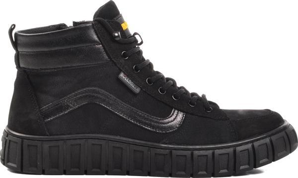 Bulldozer 250117 Siyah Nubuk Hakiki Deri Erkek Bot - Image 1