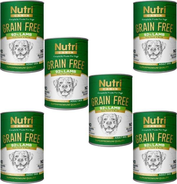 Nutri Canin 400Gr %92 Kuzu Etli Tatlı Patatesli Hipo Alerjenik Tahılsız 6Adet Yaş Köpek Maması - Image 1