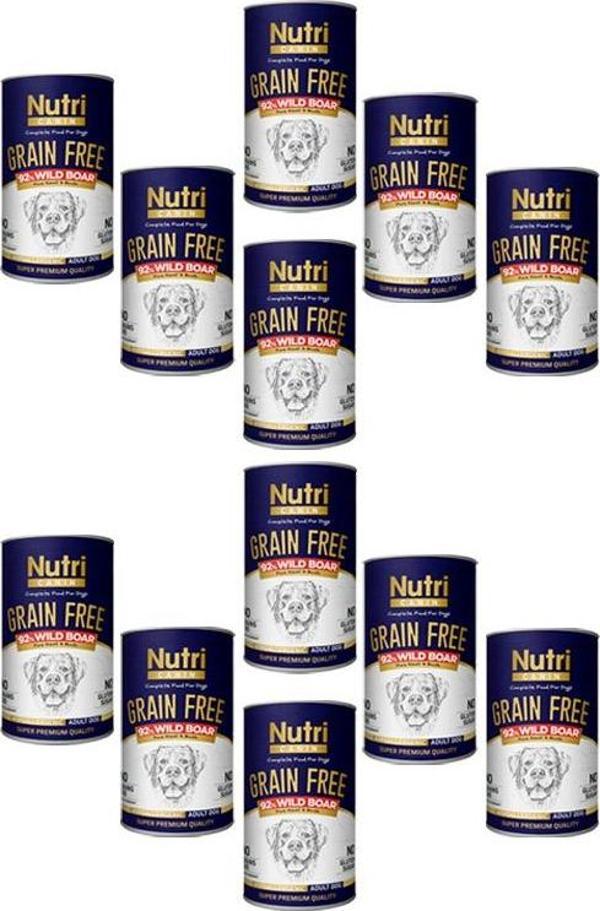 Nutri Canin 400Gr %92 Yaban Domuz Etli Tatlı Patates HipoAlerjenik Tahılsız 12Adet Yaş Köpek Maması - Image 1