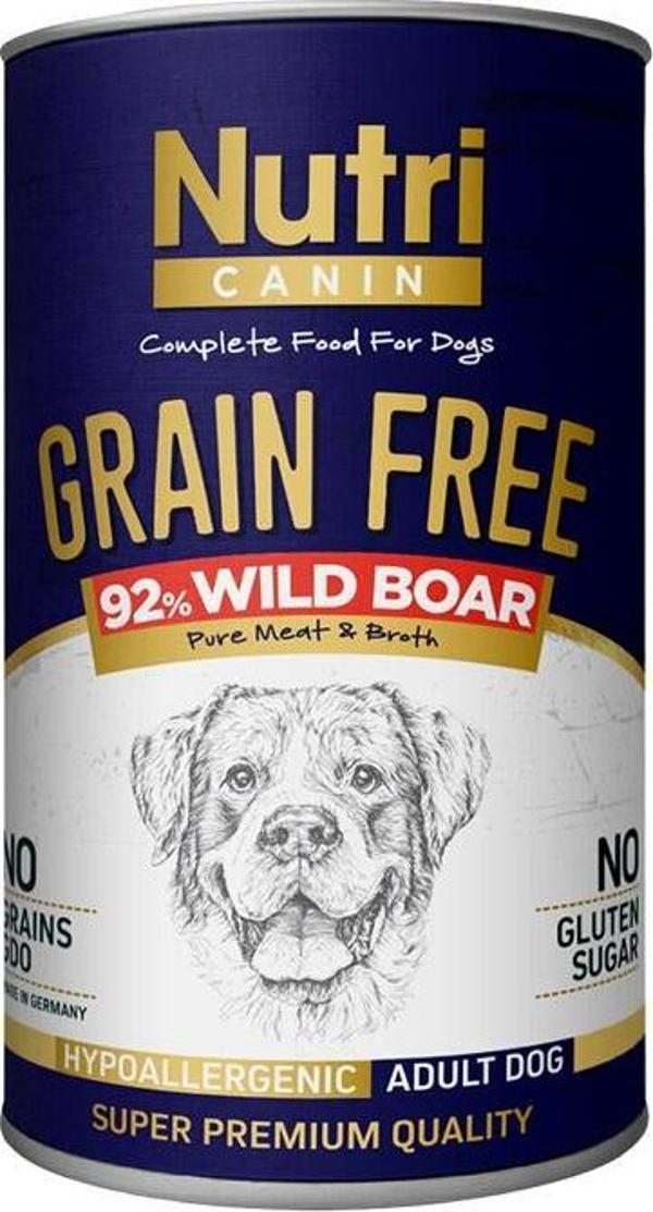 Nutri Canin 400Gr %92 Yaban Domuz Etli Tatlı Patatesli HipoAlerjenik Tahılsız 1Adet Yaş Köpek Maması - Image 1
