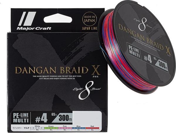 Major Craft Dangan Braid X 8X İp Misina PE 4.0 0.33mm 65lb/29.5kg 300mt Multi - Image 1
