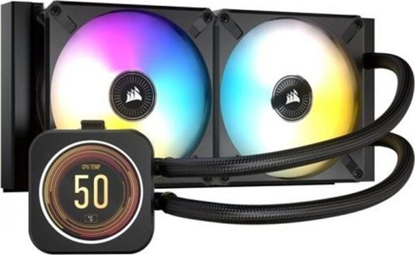 Icue H100I Elite LCD Ekran 240MM Sivi Işlemci Soğutucusu CW-9060061-WW - Image 1