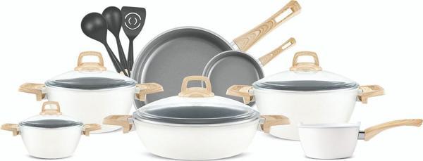 Karaca x Refika Birgül Swiss Crystal 15 Parça Tencere Seti Creamy - Image 1