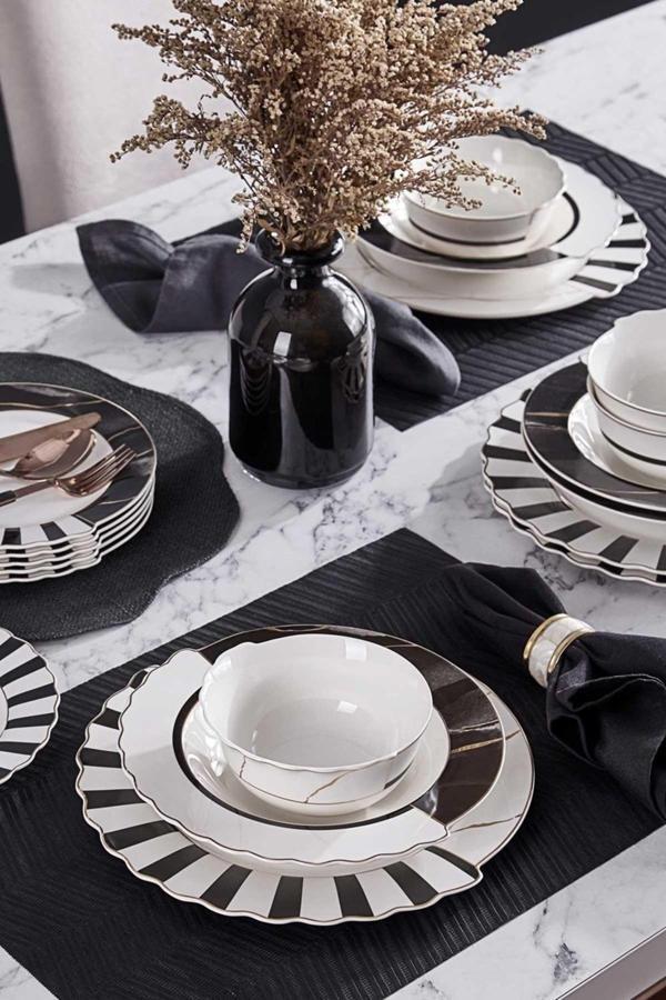 Neva N3275 Marble Plus Hibrit 24 Parça 6 Kişilik Yemek Takımı - Image 1