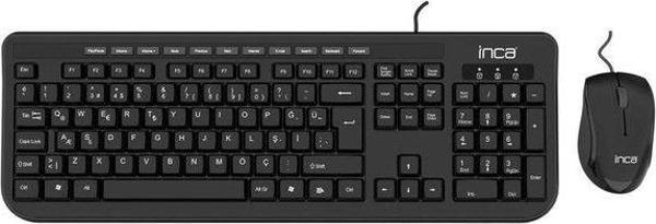 Inca Q USB Multimedia Laser Print Teknoloji Soft Touch Siyah Klavye Ve Mouse Combo Set  - Image 1