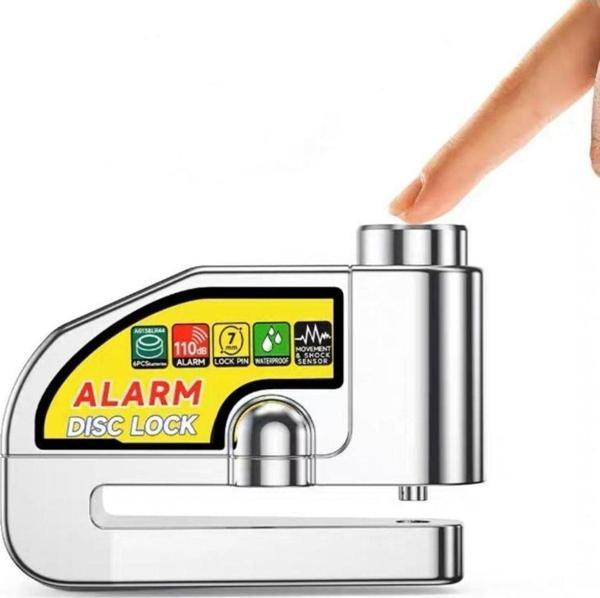 Motoanl Motosiklet Alarmlı Çelik Disk Kilidi 110 Desibel Ses 7 Pin Girişli Motor Alarmlı Disk Kilit - Image 1