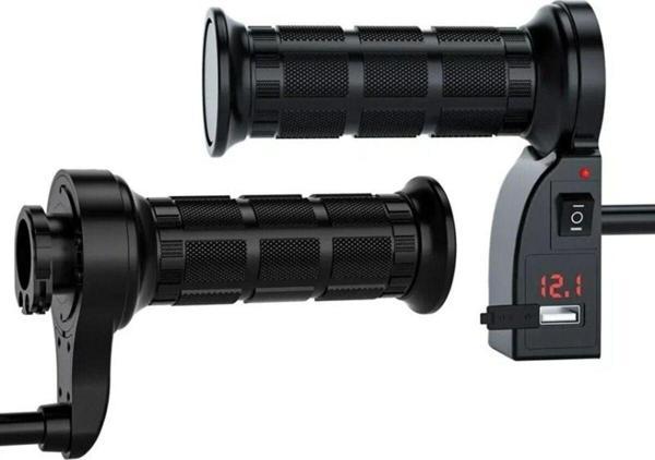 Motoanl Motosiklet Elcik Isıtmalı 2 Kademeli Çift Ayarlı Isı Derece Göstergesi Motor Isıtmalı Elcik - Image 1