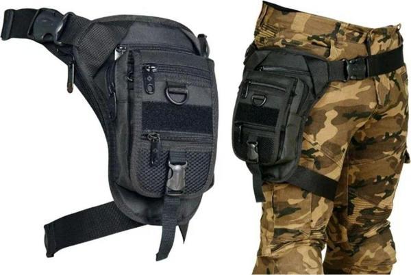 Motoanl Motosiklet Bel Bacak Çantası Impertex Kumaş Kemerli Ve Cırtlı Çok Fonk Çepli Motor Çanta Je - Image 1