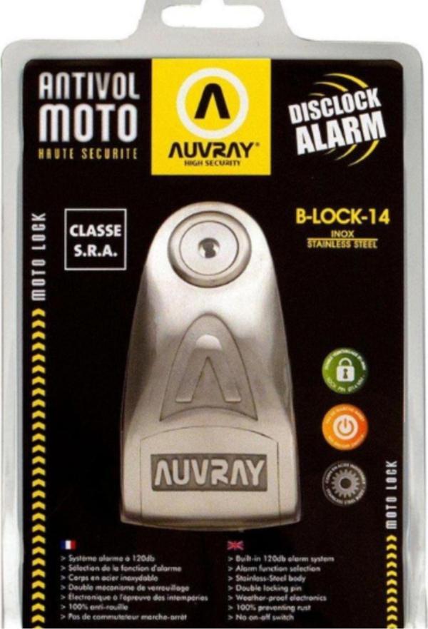 Motoanl Motosiklet B-Lock 14 Çelik Alarmlı Disk Kilidi 14 Mm Sra Sertifikalı 120Db Motor Disk Kilit - Image 1