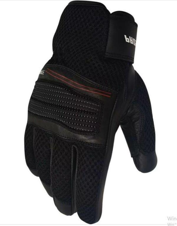 Motoanl Motosiklet Eldiveni Deri Cordura Kumaş Soft Korumalı Motor Eldiveni - Image 1