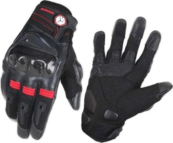 Motoanl Motosiklet Eldiveni Karbon Full Koruma Aşınmaya Karşı Dirençli Esnek Kumaş Lady Motor Eldiveni - Image 1