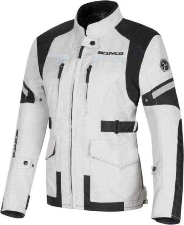 Motoanl Motosiklet Kadın Montu 4 Mevsim Uzun Oxford 600-D Dayanıklı Kumaş Women Motor Mont Grey - Image 1