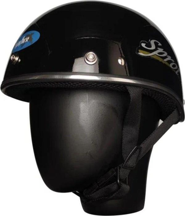 Motoanl Motosiklet Kaskı Abs Materıal Yarım Chopper Model Kask Vespa Scooter Black - Image 1